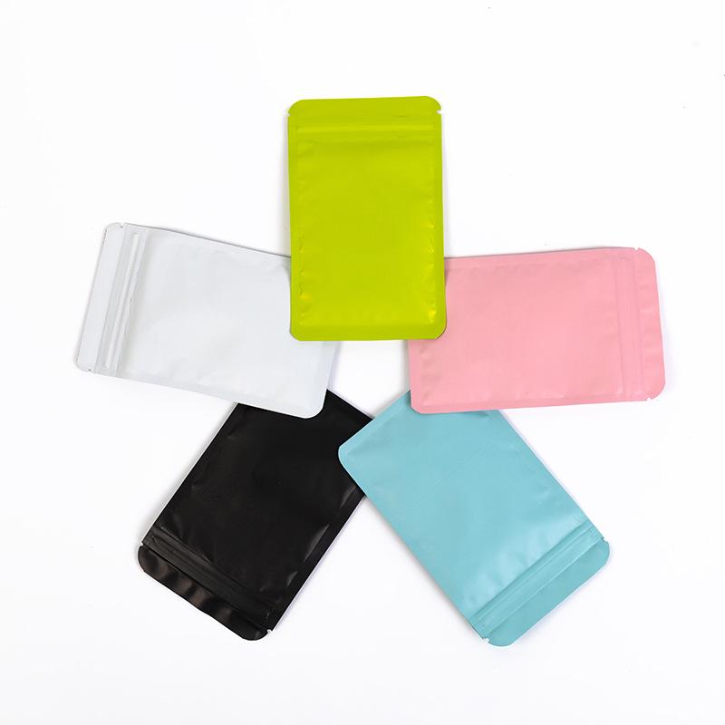 Double-Sided Frosted Aluminum Foil Self-Sealing Opaque Packaging Bag for Colored Ornaments
