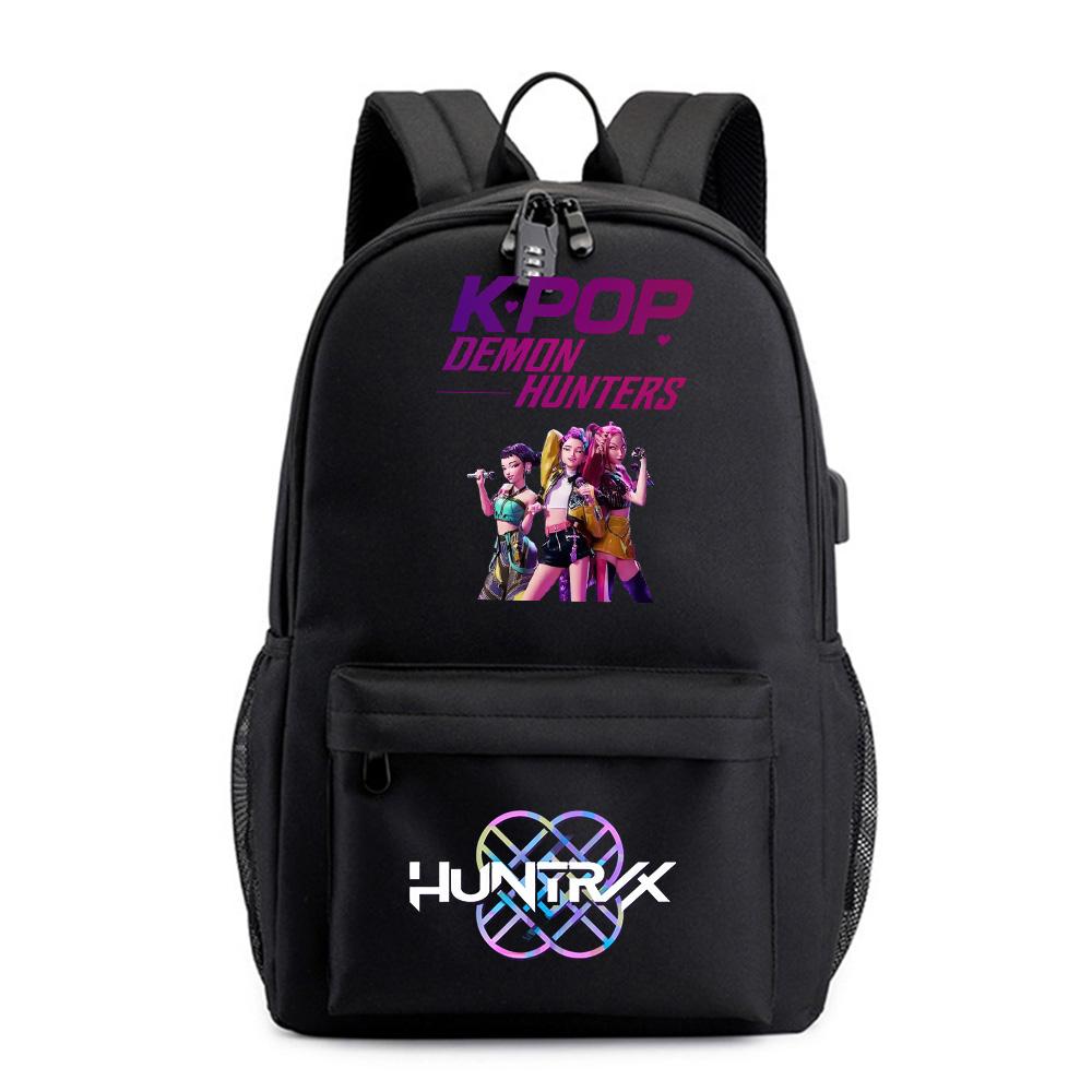 Anime Tecknad Kpop Tryckt Ryggsäck för Tonåring Student Flicka Pojke Bokväska Skolväska Kvinnor Stor Kapacitet Resväska Barn Gåva Rucksak