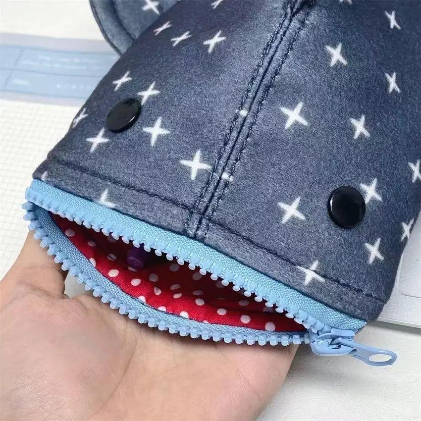 Shark Pencil Case,Shark Mouth Zipper Pencil Pouch Cute Shark Pencil,Special Idea Canva Animal Stationery Pouch for Office Supply