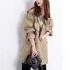 Temperament high-end double-breasted medium and long trench coat, spring and autumn new thin women's clothing, spring, high-end coat