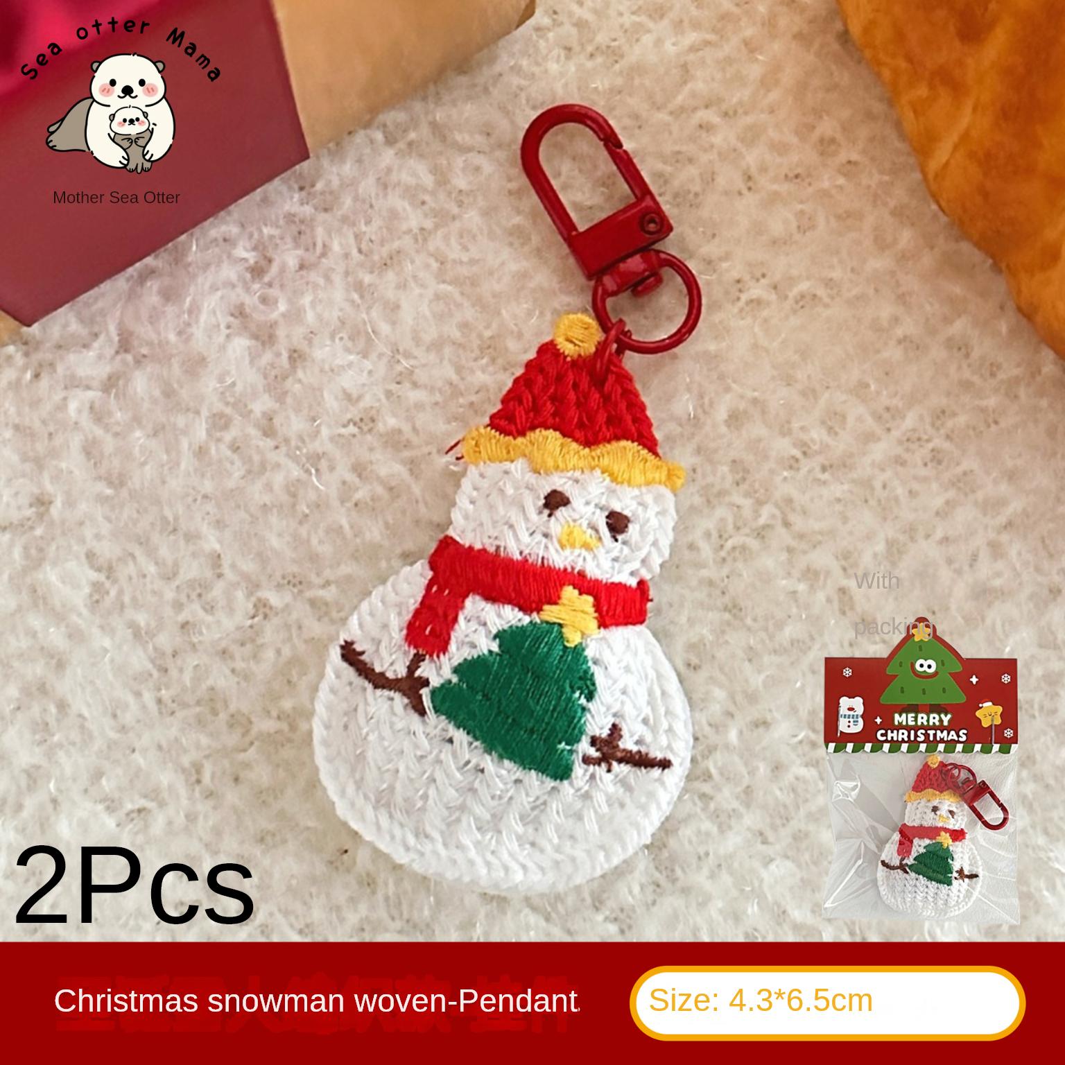 

2 шт. Рождественское украшение Плетеный кулон Брелок для девочки Универсальный кулон Милый кулон в виде Санта-Клауса