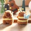 Lovely Capybara Cartoon Plush Toy for Kids Keychain Funny Capybara Cartoon Flapping Wing Soft Charm Stuffed Capybara Toy