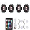 Wireless Remote USB LED Strobe Safety Warning Light IP65 Waterproof Flashing Lamp for Sedan Pickup Motorcycle