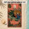 Cosmic Theme Soft Beach Towel Personalized Custom Name Text Towel Portable for Beach Pool Travel