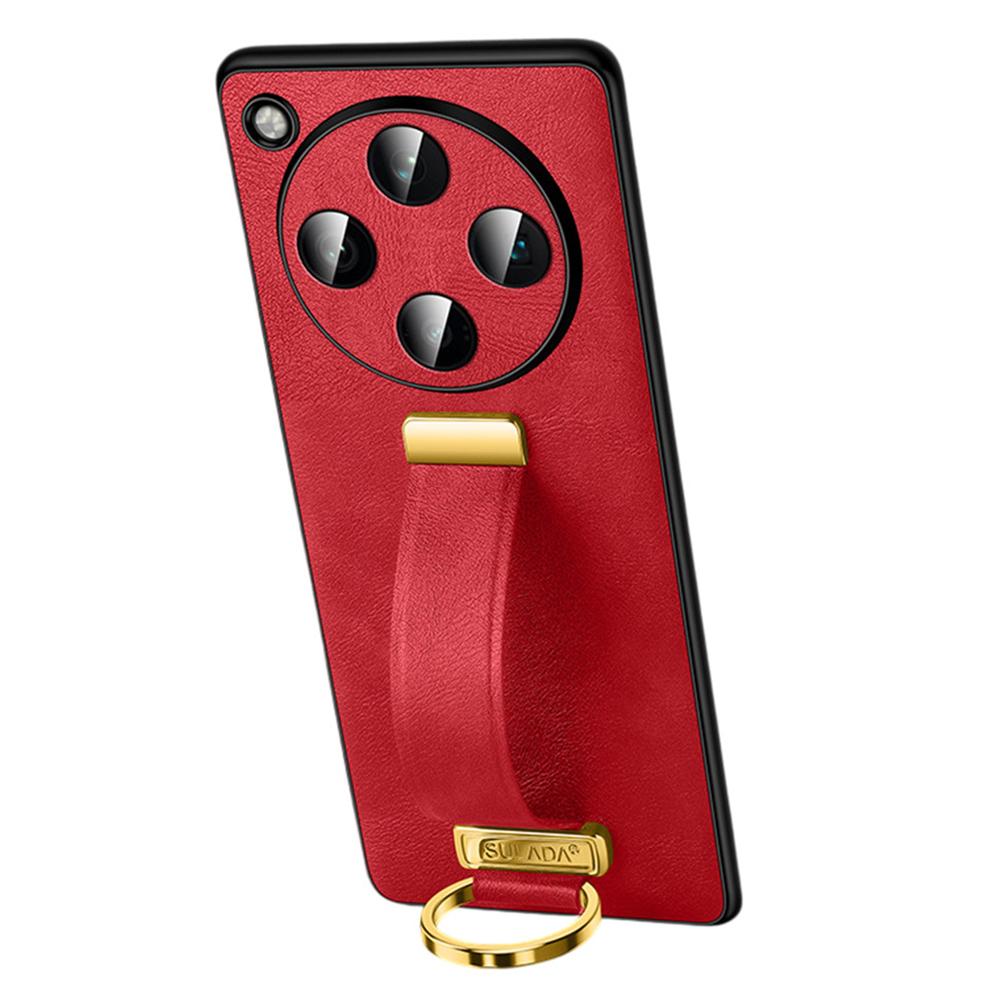 

SULADA Fashion Series for Oppo Find X8 Pro 5G Case Wristband Kickstand Leather Back Phone Cover Red