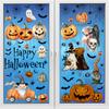 Halloween Window Clings Set Vintage Ghostly Pumpkins Bat Gnomes Decals Stickers for Home Glass Decors and Party Supplies