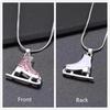 Snake Chain Ice Skate Pendant Sliver Color Figure Skating Pendant  Teens Girl
