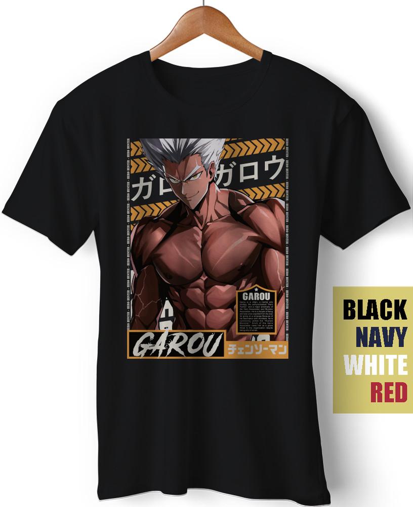 Гаро Охотник на Героев One Punch Man OPM Манга Аниме Сайтама Генос Забавный Подарок Футболка Унисекс Футболка S