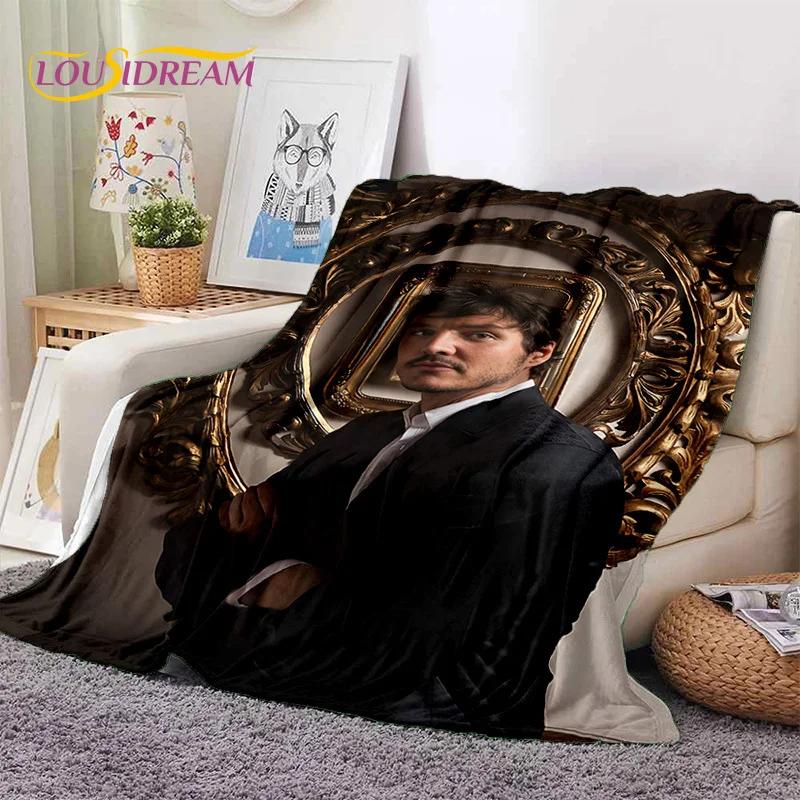 

3D Jose Pedro Pascal Actor Star Soft Blankets,Keep Warm Throw Blanket Comfortable Blanket for Picnic Beds Sofa Home Bedroom Gift 75x90cm( 29x35in )