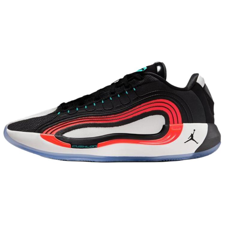 Jordan Luka 4 Anti Slip Wear Resistant Low Top Basketball Shoes Unisex Black White Red Asian Version Jordan HF0824-001