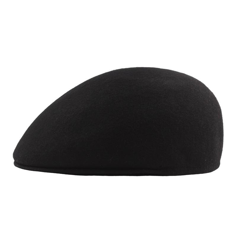 Winter Pure Wool Felt Hat Can Be Customized Women's Naked Solid Color Forward Hat Fashion Trend Warm Painter Hat