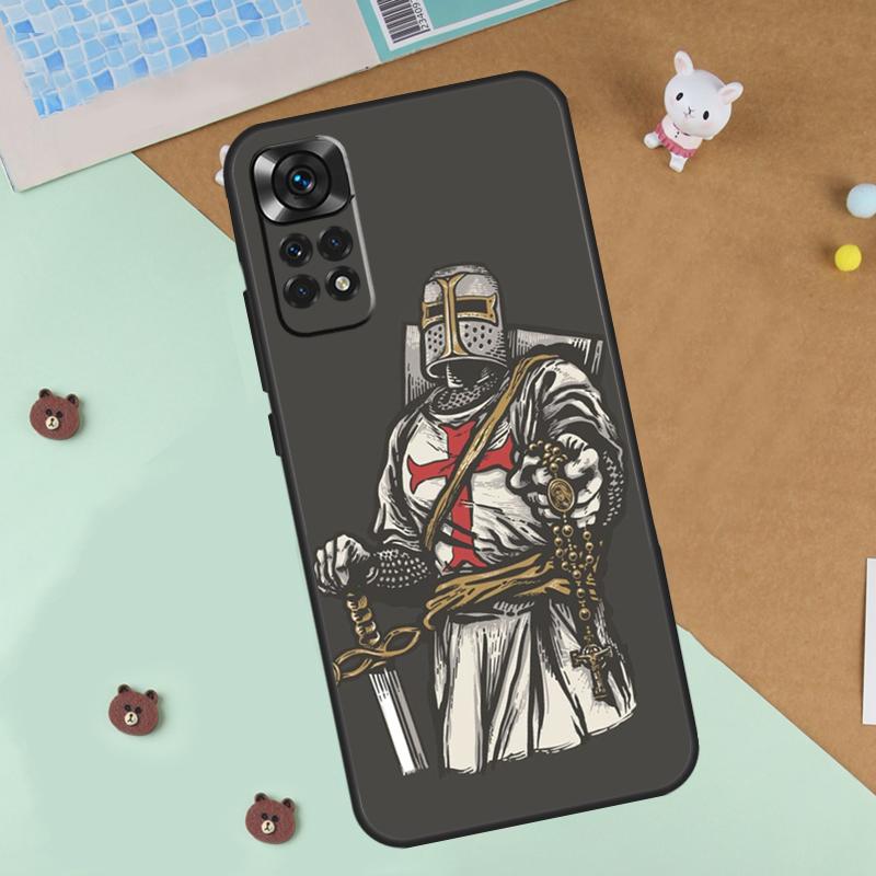 Christian Templar Knights Case For Xiaomi Redmi Note 13 12 11 9 10 14 Pro 10S 11S 12S Cover For Redmi 13C 10C 12C 14C
