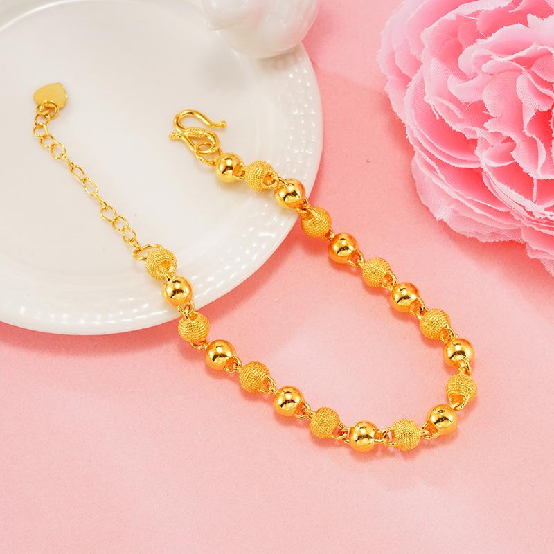 Simple Frosted Solid Couple Bracelet Men s and Women s Bracelets One Size(16-22CM)