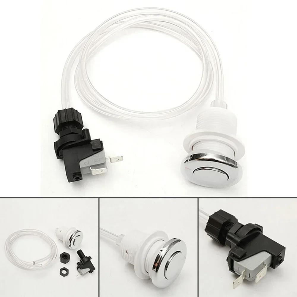 On/Off Push Button Switch Jetted Jet For Bath Spa Hose Air Pool Waste Garbage Disposal Whirlpool Pneumatic Switch