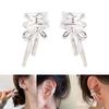 Exquisite Bowknot Ear Cuffs Clip Earrings for Women Fashion Nonpiercing Ear Jewelry Metal Material Ear Clip for Daily