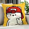 Cute Cute Bear Stickers Cushion Cover Cushion Cover Set 4Pcs 50X50 45X45 40X40 Pillowcase Decorative Sofa Home Decor