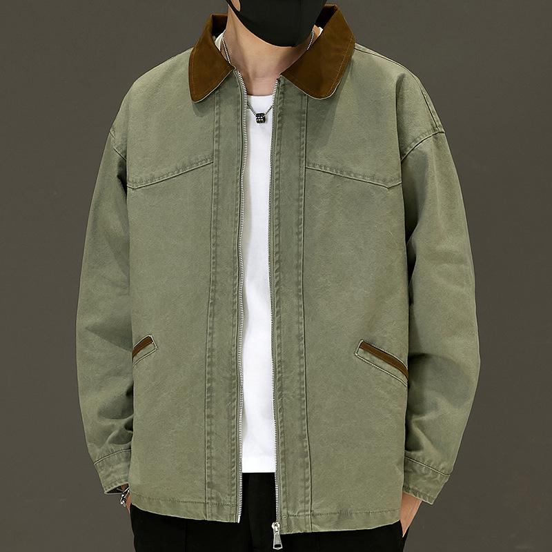 Мужская рабочая куртка большого размера, тяжелая, стираная, S-8XL, Черная - Модная уличная охотничья куртка 3XL