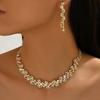 Set Collana e Orecchini Europeo e Americano 2026 Gioielli da Sposa Moda Gioielli Completamente in Diamante Set da Due Pezzi