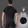 Herr sommar t-shirt sport fitnesskläder åtsittande kortärmad hög stretch andningsbar snabbtorkande is siden löpning baslager träningslinne