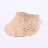 Ins raffia Internet celebrity empty top straw hat female summer outing visor seaside vacation beach hat