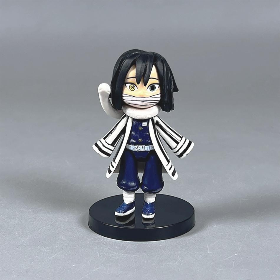 Kawaii Demon Slayer Character Statues PVC Kimetsu No Yaiba Figures Anime Rengoku Shinobu Mitsuri Giyuu Figurines Home Decoration