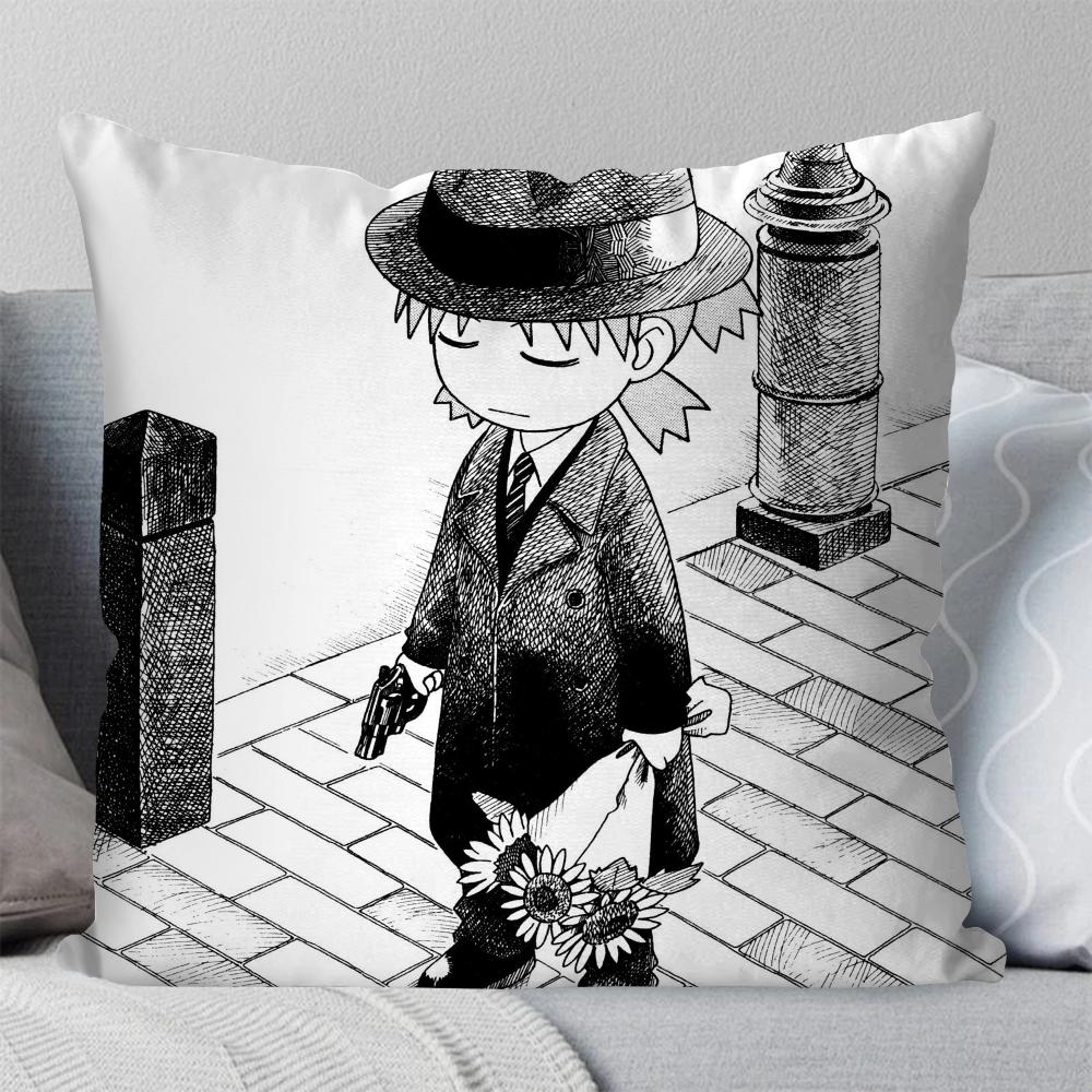Bilibili Yotsubato Anime Kuddfodral Fyrkantig Kudde Sovrum Soffa Fritid Komfortkudde Bil Vardagsrum Heminredning 40X40