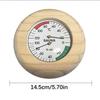 Wooden Bathroom Thermometers Hygrometer With Color Reference Zone Glass Cover For Sauna Room Temperature Humidity Display