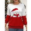 Damen-Oberteile, Freizeitkleidung, Weihnachts-Schneemann-Aufdruck, Raglan-Schulter-T-Shirt