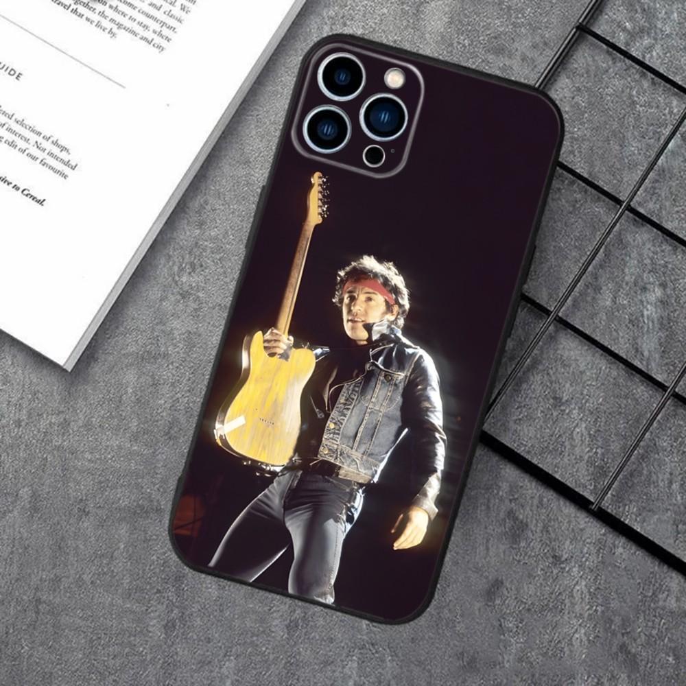 Bruce Springsteen Phone Case For Apple iPhone 15,14,13,12,11,XS,XR,X,8,7,Pro,Max,Plus,mini Silicone Black Cover