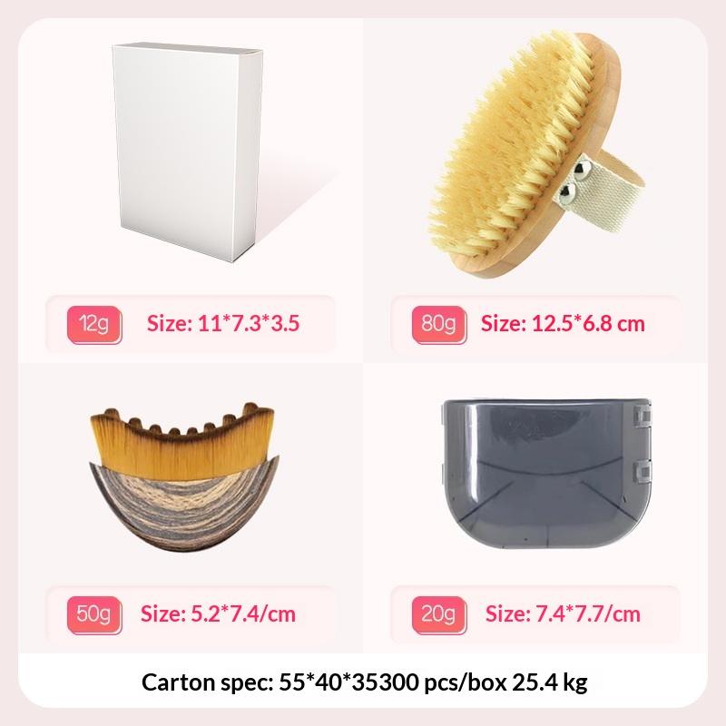 Lymphatische Kontur Gesichtsreinigungspinsel Synthetische Fasern Körper-Trockenbürste Peeling- und Durchblutungsfördernde Körpermassagebürste Gesichtsreinigungspinsel