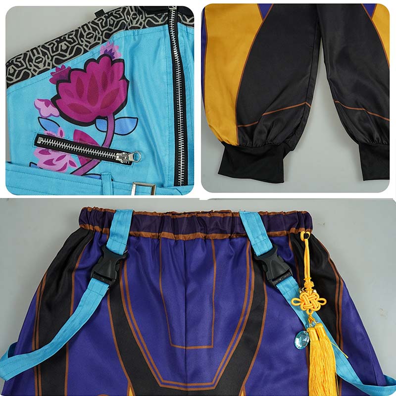 Zoey Cosplay Kostüm Kpop Film Dämonenjäger Idol Zoey Bunte Uniform Gruppe Sexy Verkleidungsoutfits Für Halloween Comic Con