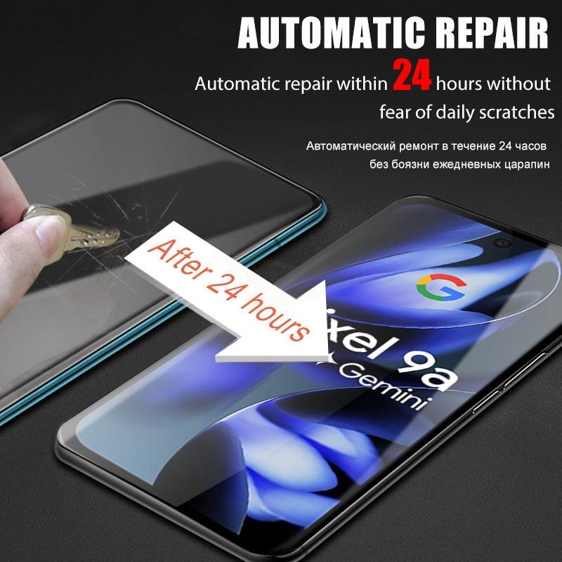 Pixel9a 5G Hülle 6 in 1 Weicher Hydrogel-Folien-Displayschutz für Google Pixel 9a 5G Kameraglas Googe Googel Pixel 9a 9 a a9