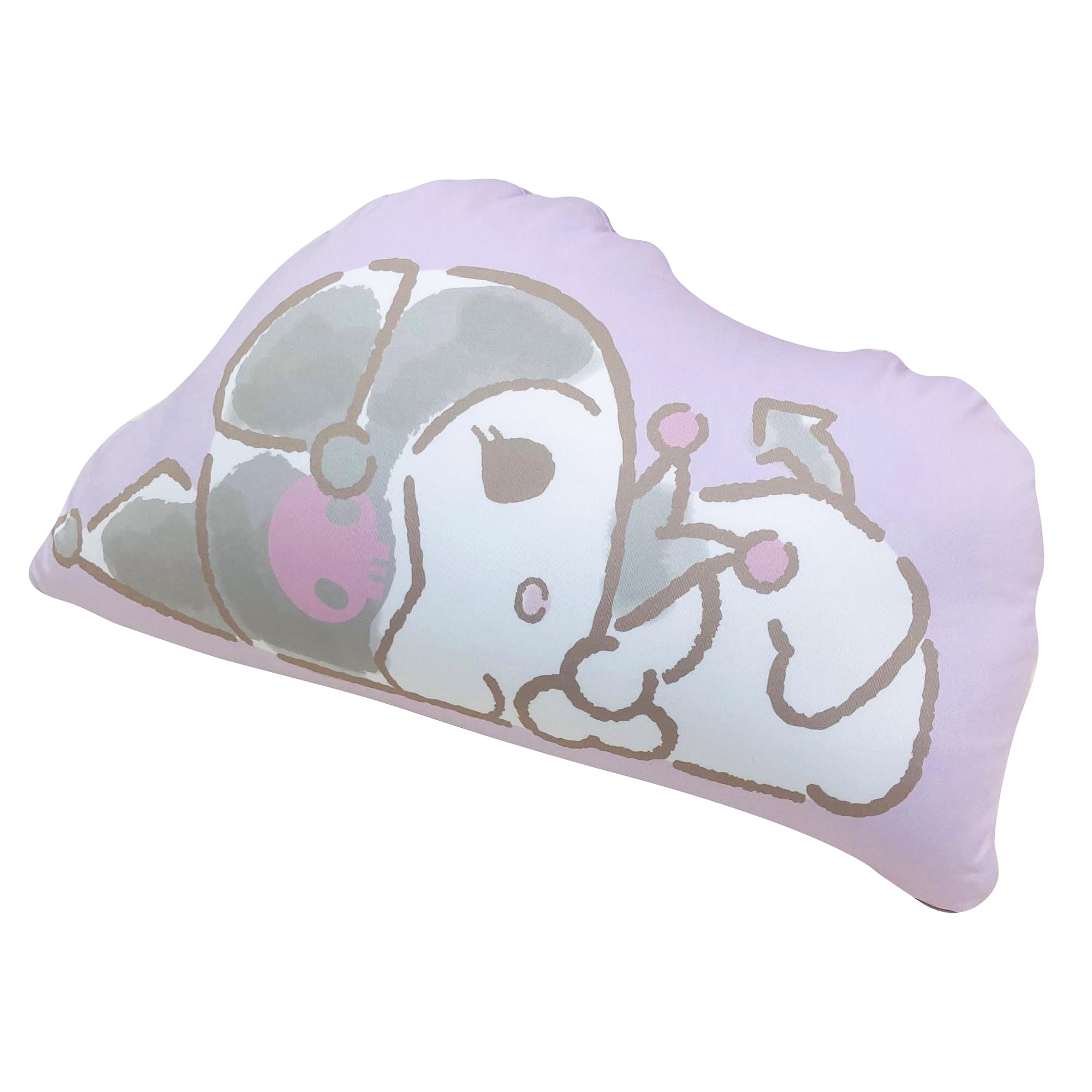 

MORIPiLO Body Sanrio Characters Kuromi Art Beaded Micro Plush Nap by Morishita Makura Pillow, (Dararin Cushion), Skin-Friendly Fabric, Toy, Pillow,