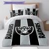 Las Vegas Raiders Pattern Bedding Set Quilt Cover Pillowcase Home Decor Gift (1 * duvet cover + 2 * pillowcase, without core)