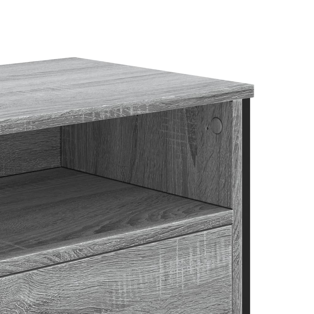 TV Stand Gray Sonoma 122 X 34 X 41 Cm Particleboard