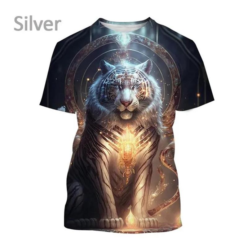 Футболка Tiger 3D для мужчин и женщин, летняя мода, короткий рукав, принт с изображением животных, крутые топы, футболки унисекс S