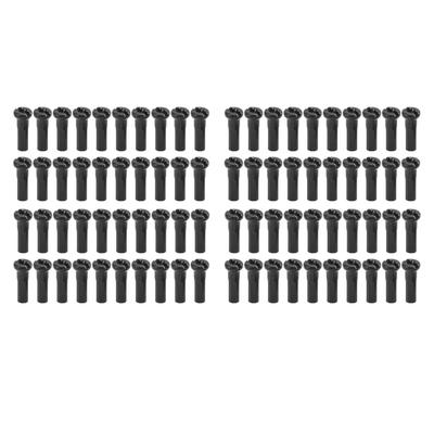 80 peças Chapéus de Raios de Bicicleta Ferro 14mm Mountain Road Ciclismo Nipples de Raios para Fio de Raio 14G Preto