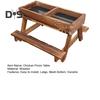 Chicken Picnic Table Handmade No Waste Chicken Feeder And Waterer Wooden Coop Feeder Accessories for Chicken Wildbird Duck Squirrel