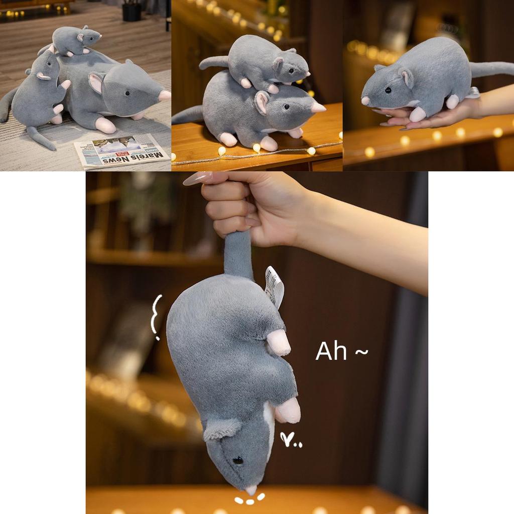 Realistisches Graue Maus Plüschtier Weiches Stofftier Geschenk für Kinder 32cm 50cm 100cm Größen