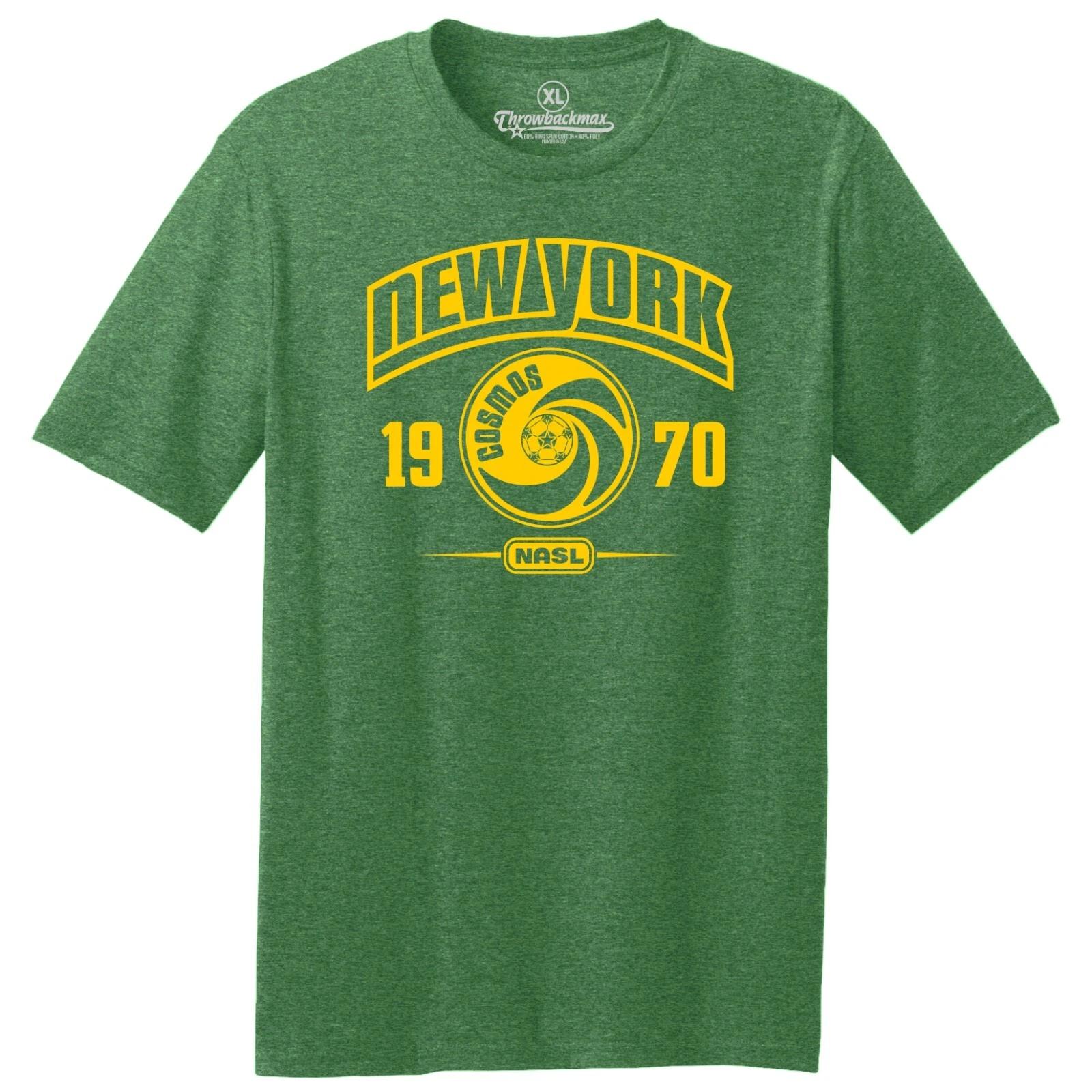 New York Cosmos 1970 Logo NASL Soccer TRI-BLEND Classic Cut Tee Shirt L