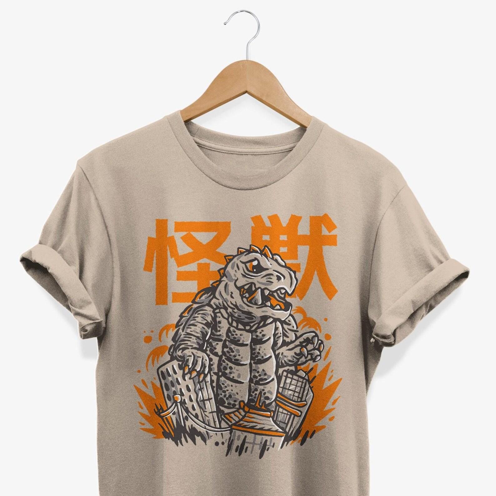 Retro Japanese Kaiju Monster T-Shirt | Japan Comic Style Clothing for Anime Lovers XL