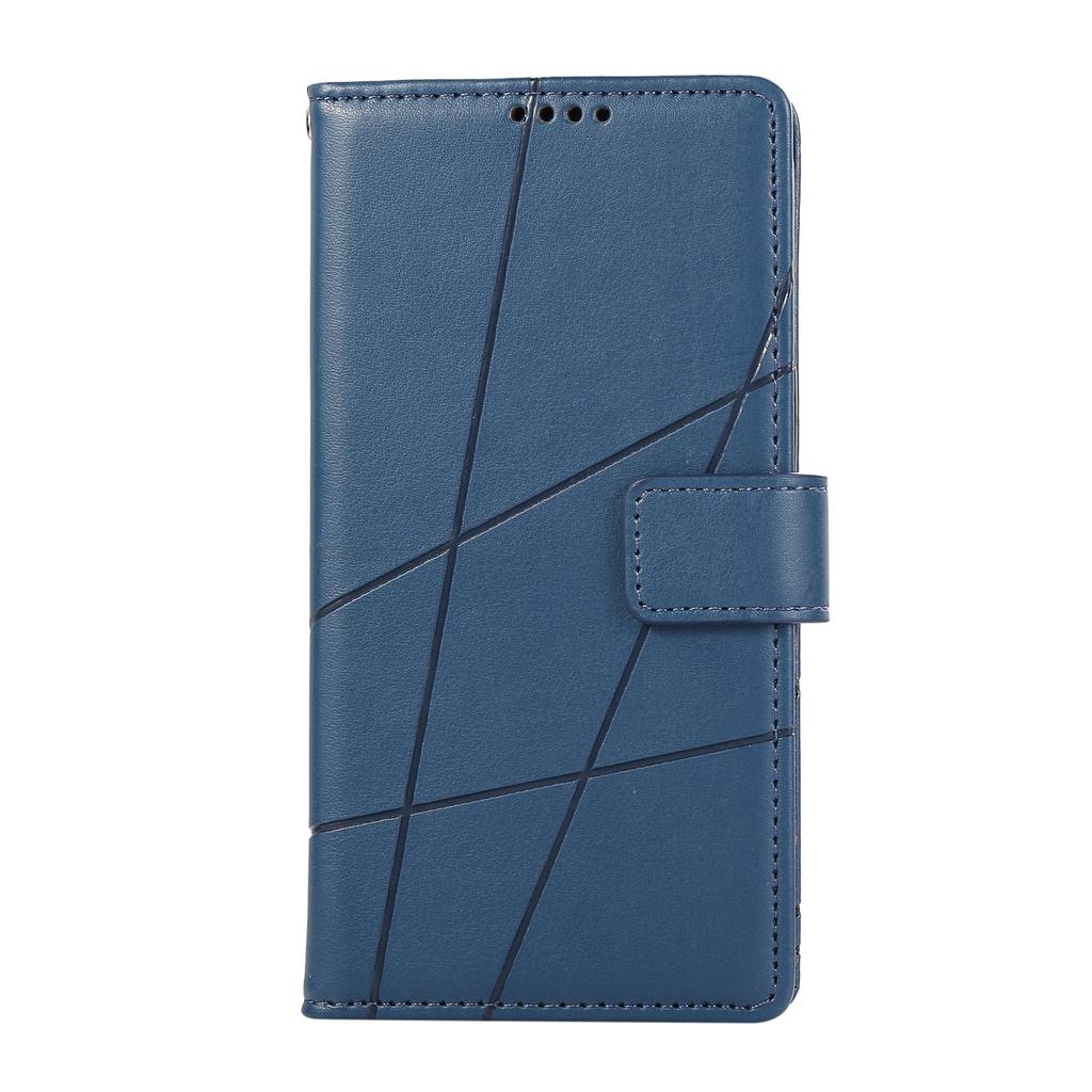 DF-06 For Realme 14 Pro+ 5G Phone Case Line Imprint Leather Wallet Cover