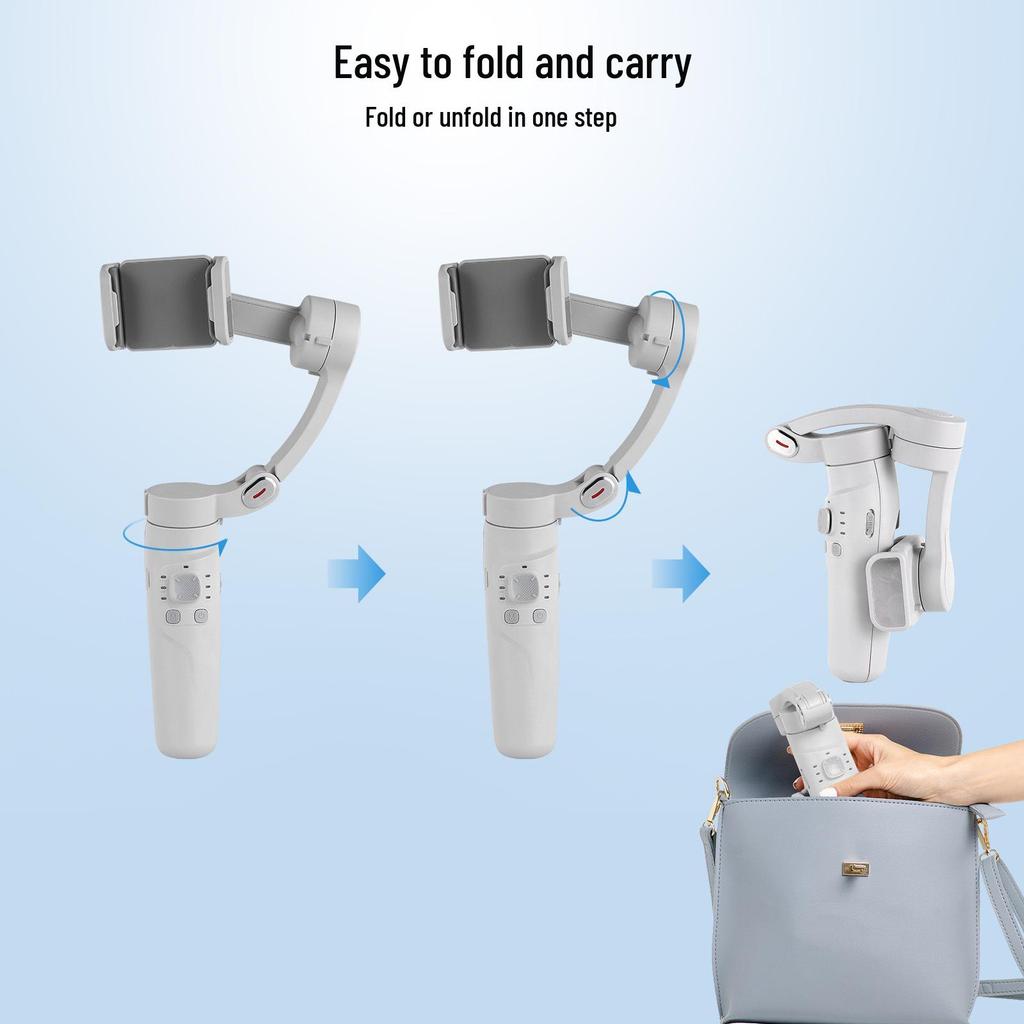 M1 Handheld Gimbal: Three-Axis Stabilizer with Anti-Shake & Smart Face Tracking for Photography & Live Streaming