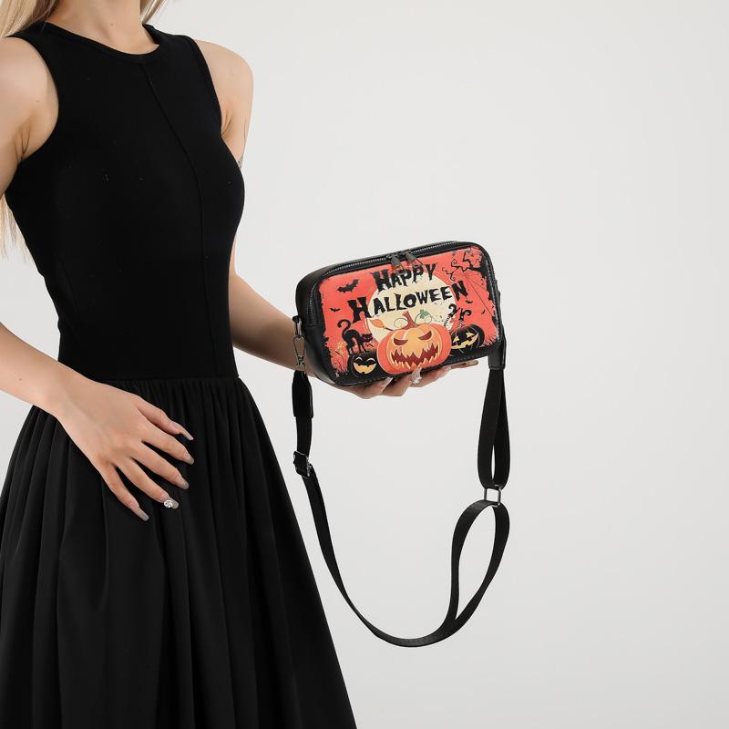 Crossbody Bag for Women Adjustable Strap Handbag PU Leather Zipper Satchel Purse Clutch Purse for Halloween Travel Shopping синий