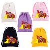 Cars Lightning McQueen Drawstring Bags Cartoon Anime Character Print Large Capacity Canvas Storage Bag Party Gift Candy Bag