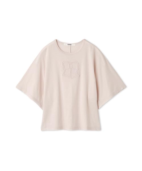 Furfur Ribbon Embroidered Wide Sleeve RWCT252087 Pink Women's T-Shirt