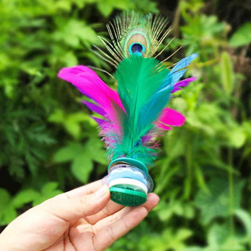 Colorful Traditional Chinese Jianzi Soft Feather Kick Shuttlecock for Travel Camping Outdoor Leisure Activity All Age Groups