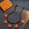 Gothic Halloween Necklace Cosplay Pumpkin Ghost Pendant Collarbone Chain DIY Necklace Girl Neck Chain for Party Prom Halloween