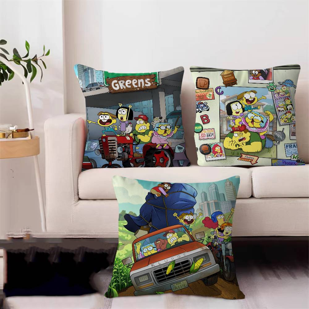 B-Big City Greens Pillow Cover Sofa Cushion Cover Home Room Decoration Children Gift
