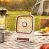 Square Desktop USB Rechargeable Fan with Three Speed Settings Portable Table Fan for Indoor Outdoor Camping and Wall Mount Use